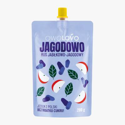 Mus jabłko jagoda Owolovo 200g