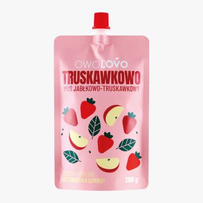Mus jabłko truskawka Owolovo 200g