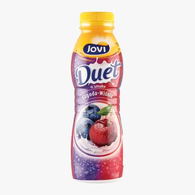 Napój jogurt. jagoda wiśnia Jovi Duet 350g