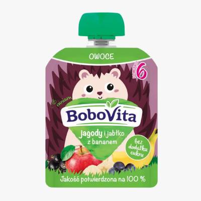 Deser w tubce jagoda jabłko banan Bobovita 80g