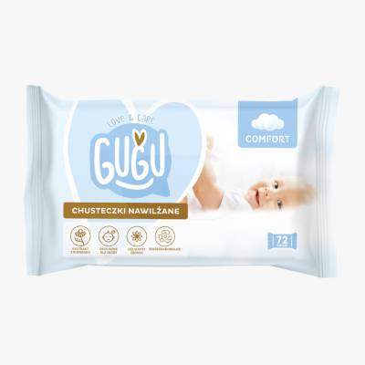 Chusteczki nawilżane comfort Gugu 72szt