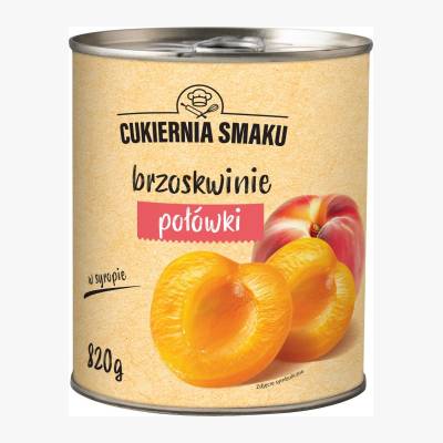 Brzoskwinie w syropie Cukiernia Smaku 820/470g