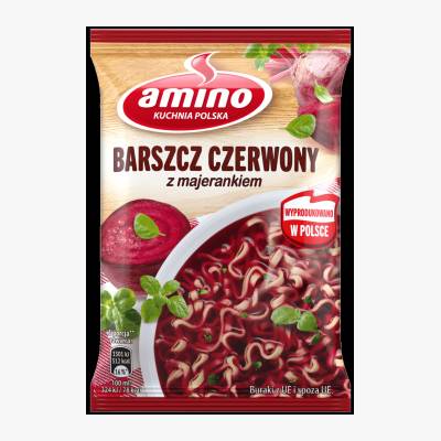 Zupa nudle barszcz czerwony Amino 66g