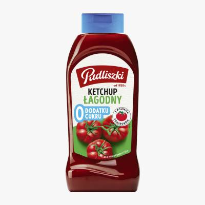 Ketchup łagodny bez dodatku cukru Pudliszki 910g