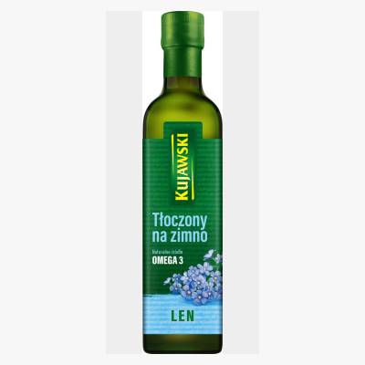 Olej lniany tłoczony na zimno Kujawski 0,5l