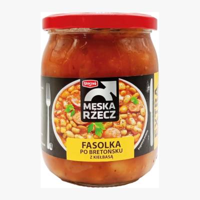 Fasolka po bretońsku z kiełbasą Męska Rzecz 500g