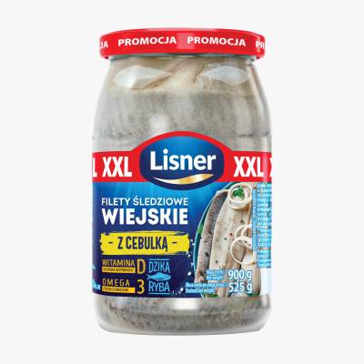 Filety śledziowe Wiejskie Lisner 900/525g