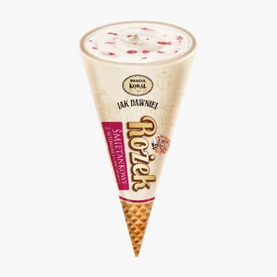 Lody rożek Jak Dawniej śmiet. z wiśn. Koral 180ml