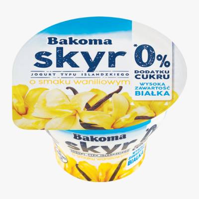 Jogurt skyr owocowy 0% cukru Bakoma 150g mix