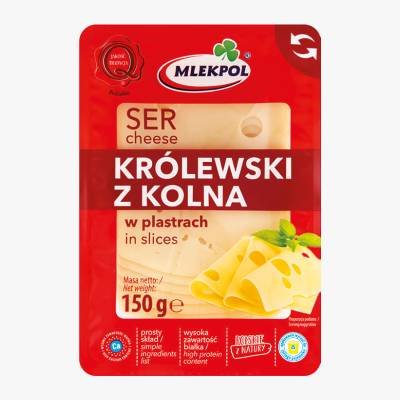 Ser Królewski z Kolna Mlekpol plastry 150g