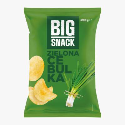 Chipsy zielona cebulka Big Snack 200g