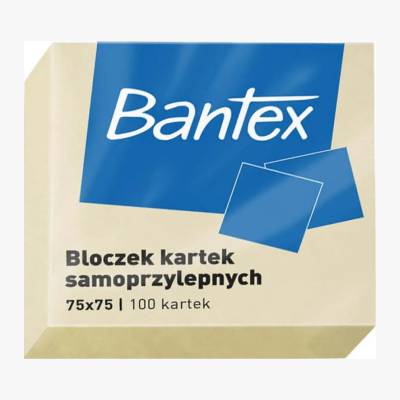 Karteczki samoprzylepne Bantex 75x75mm 100k
