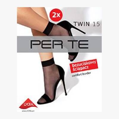Skarpetki lycra Perte 2 pary beż