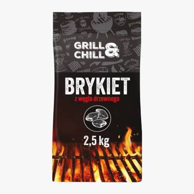 Brykiet z węgla drzewnego Grill&Chill 2,5kg