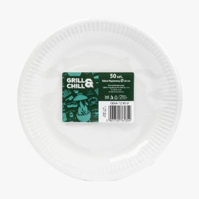 Talerze papierowe Grill&Chill 23cm 50szt