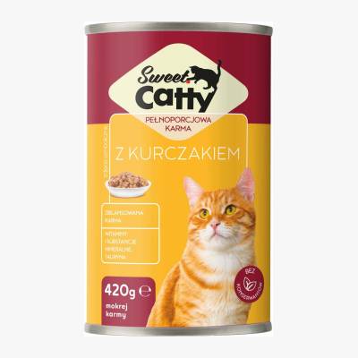 Karma dla kota mokra z kurczakiem Sweet Catty 420g