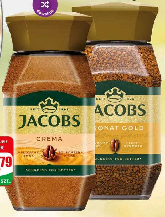 Kawa rozpuszczalna Jacobs Cronat Gold +1 wariant