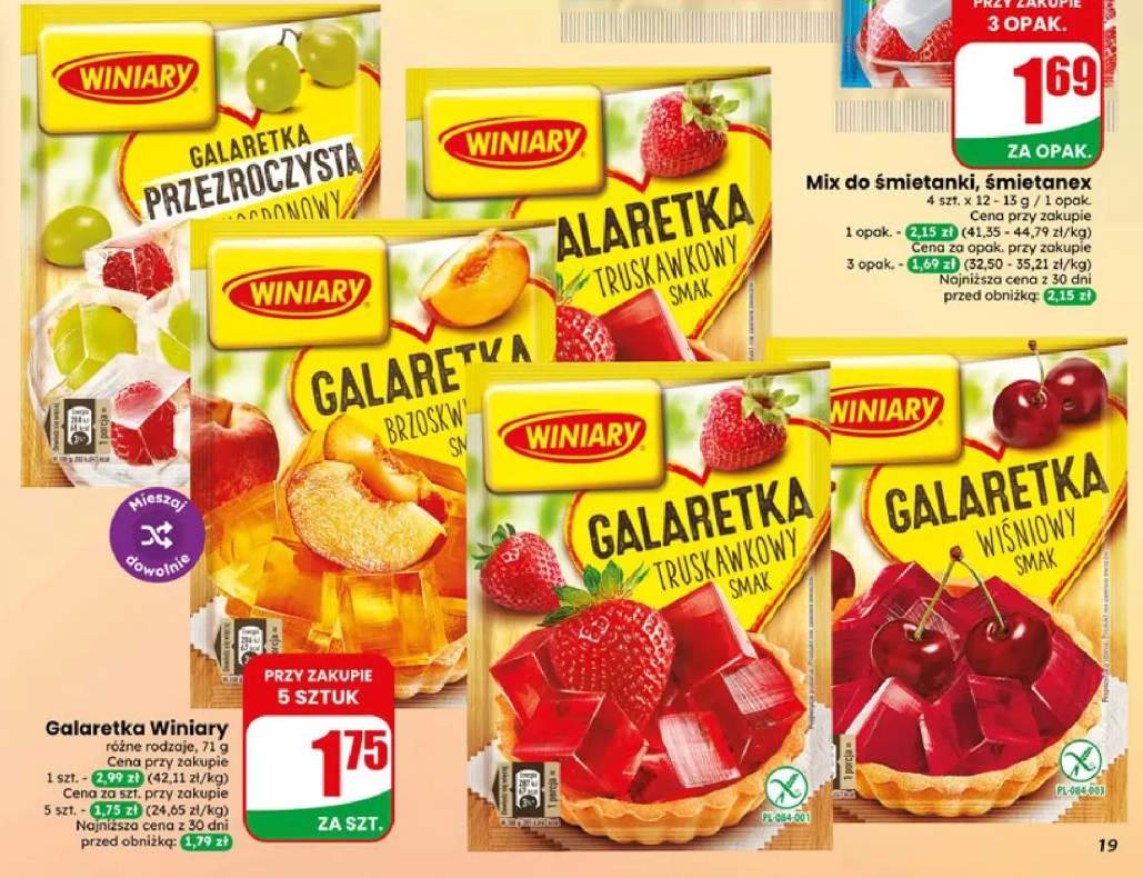 Galaretka przezroczysta cytrynowy smak Winiary +3 warianty