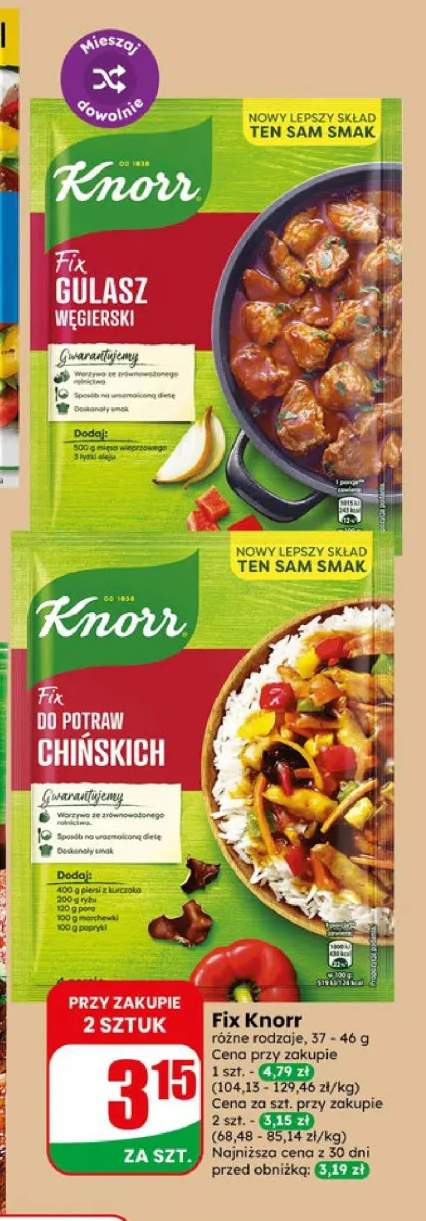 Fix do potraw chińskich Knorr +1 wariant