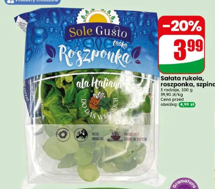 Sałata rukola Sole Gusto +2 warianty