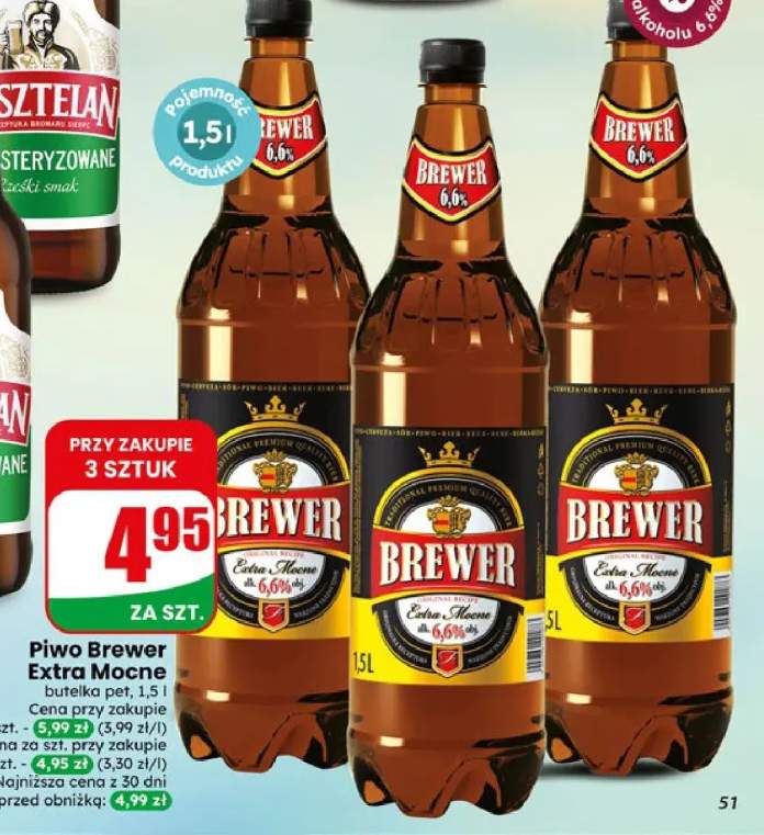 Piwo Brewer Extra Mocne