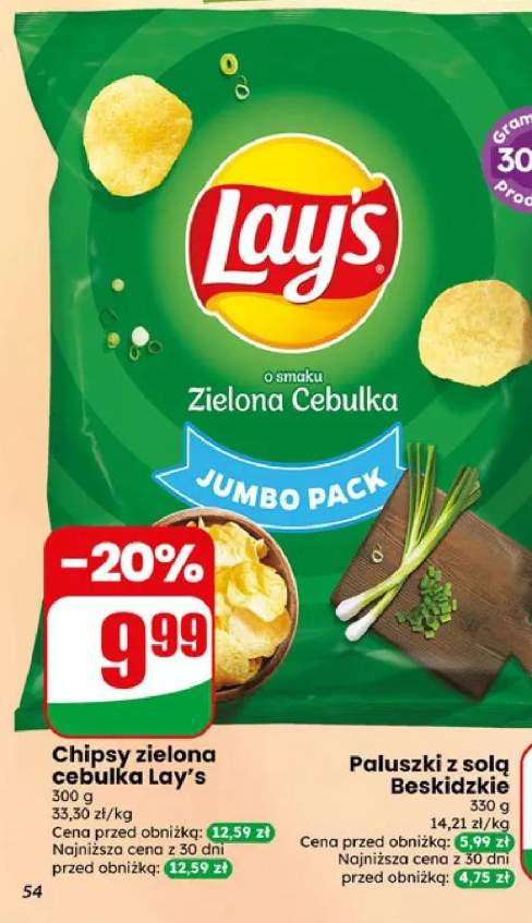 Chipsy zielona cebulka Lay's