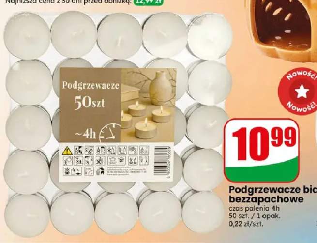 Podgrzewacze białe bezzapachowe
