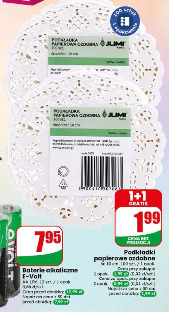 Podkładki papierowe ozdobne Jumi Home 10 cm