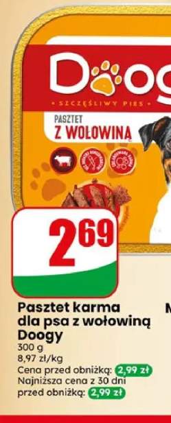 Pasztet karma dla psa z wołowiną Doogy