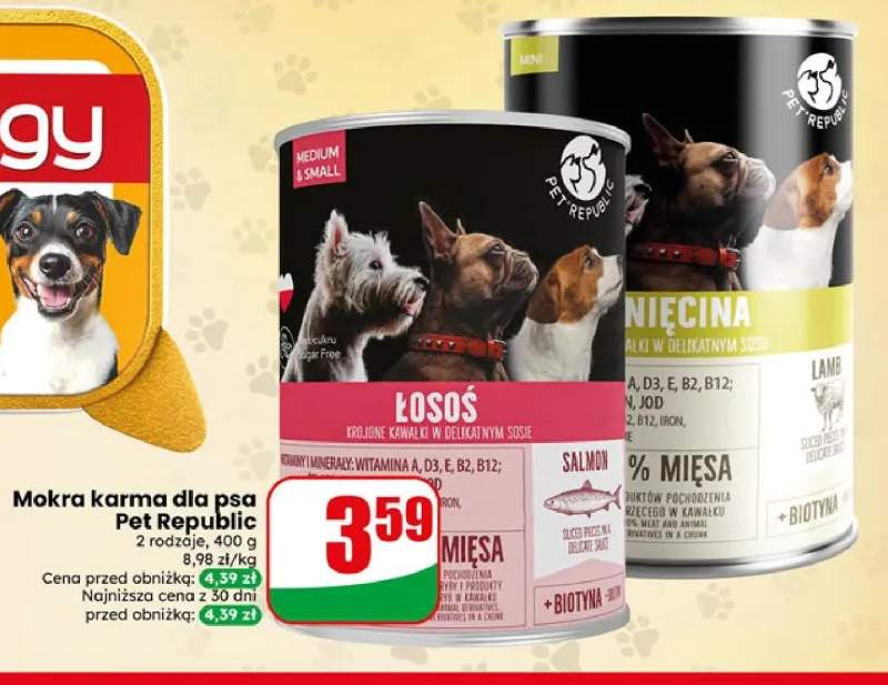 Mokra karma dla psa z jagnięciną Pet Republic +1 wariant