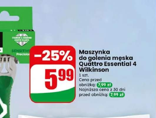 Maszynka do golenia męska Quattro Essential 4 Wilkinson