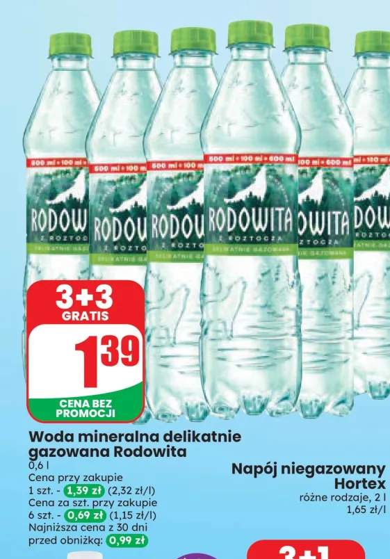 Woda mineralna gazowana delikatnie Rodowita
