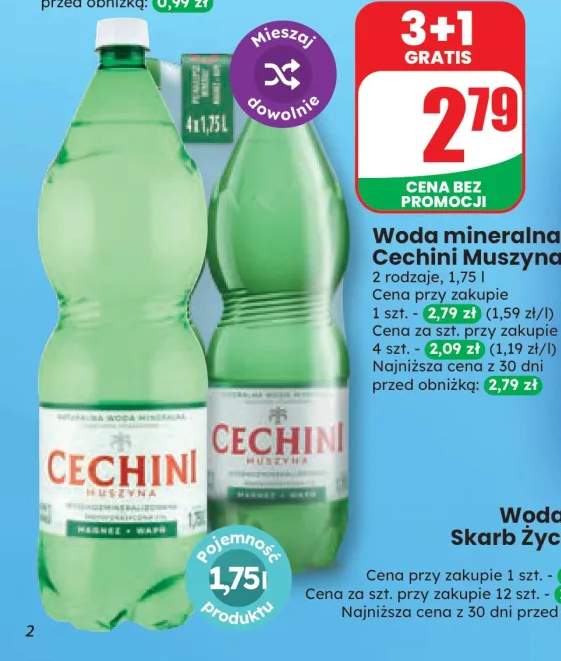 Woda mineralna Cechini Muszyna