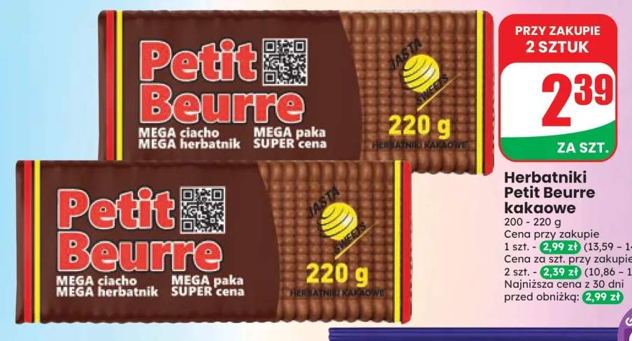 Herbatniki Petit Beurre kakaowe Jasta