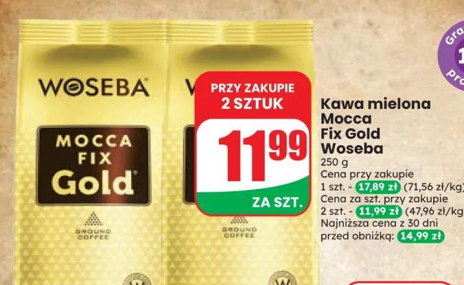 Kawa mielona Mocca Fix Gold Woseba