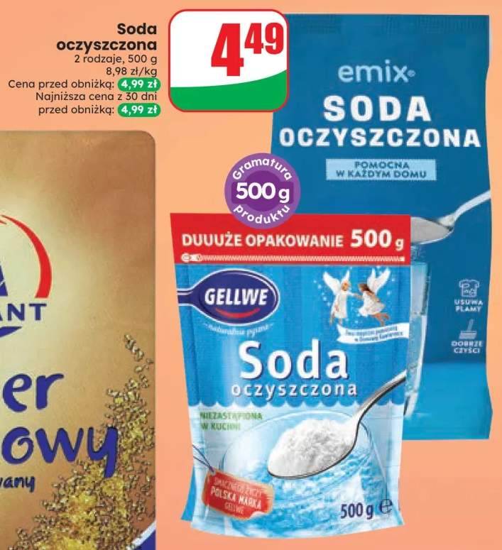 Soda oczyszczona Gellwe +1 wariant
