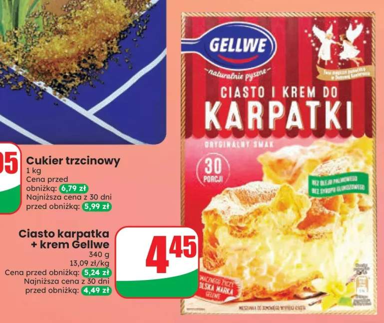 Ciasto karpatka + krem Gellwe