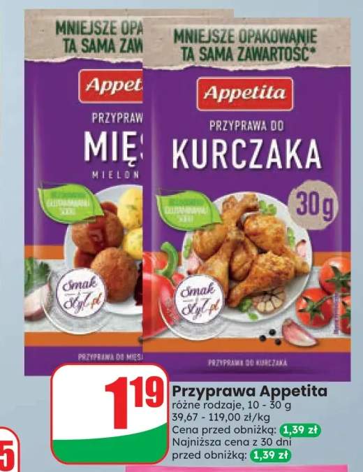 Przyprawa do mięsa mielonego Appetita +1 wariant