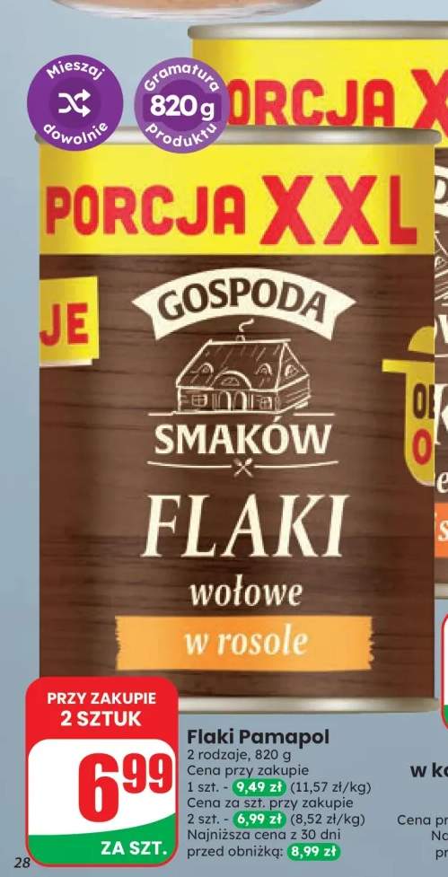 Flaki wołowe w rosole Pamapol +1 wariant