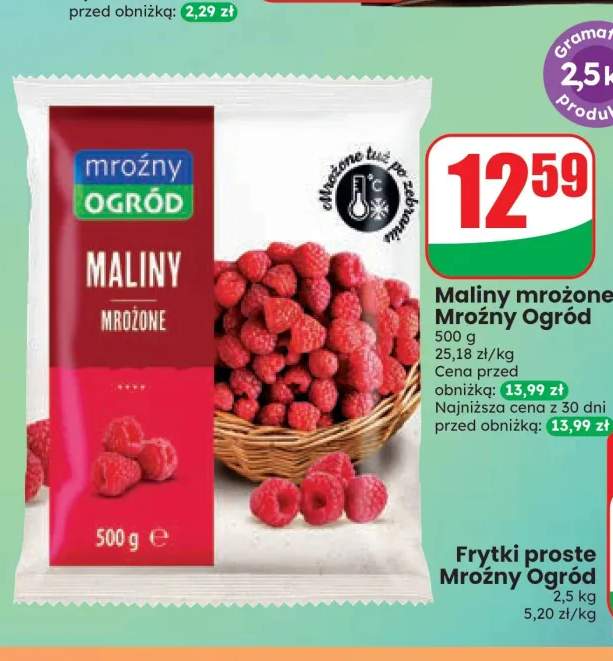 Maliny mrożone Mroźny Ogród
