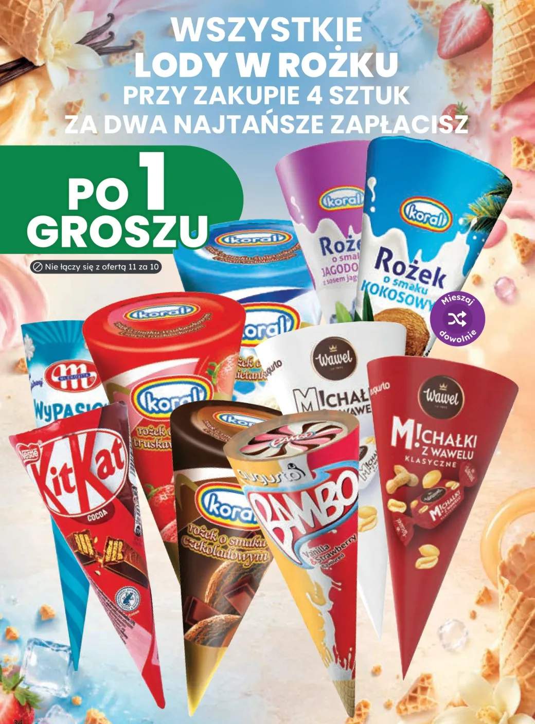 Lody w rożku KitKat Cocoa Nestlé +9 wariantów