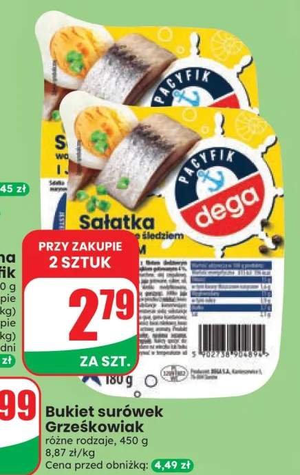 Sałatka warzywna ze śledziem Pacyfik