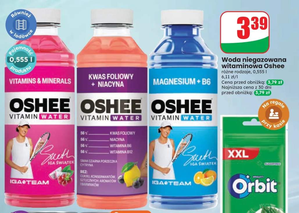 Woda niegazowana witaminowa Oshee Vitamins & Minerals +2 warianty