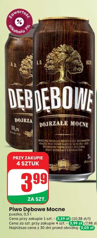 Piwo Dębowe Mocne