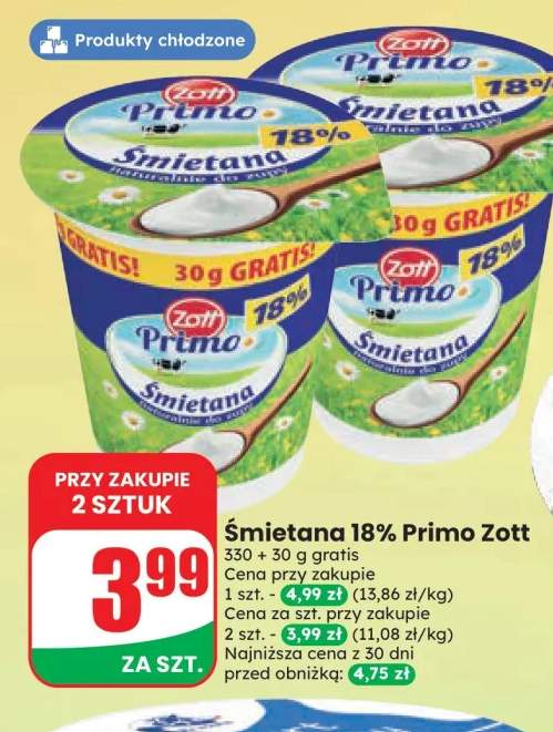 Śmietana Primo Zott 18%