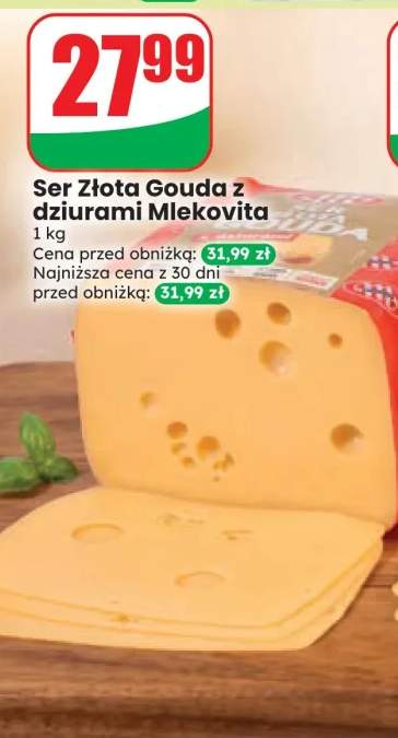 Ser Złota Gouda z dziurami Mlekovita