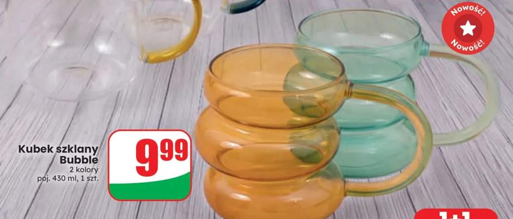 Kubek szklany Bubble 430 ml