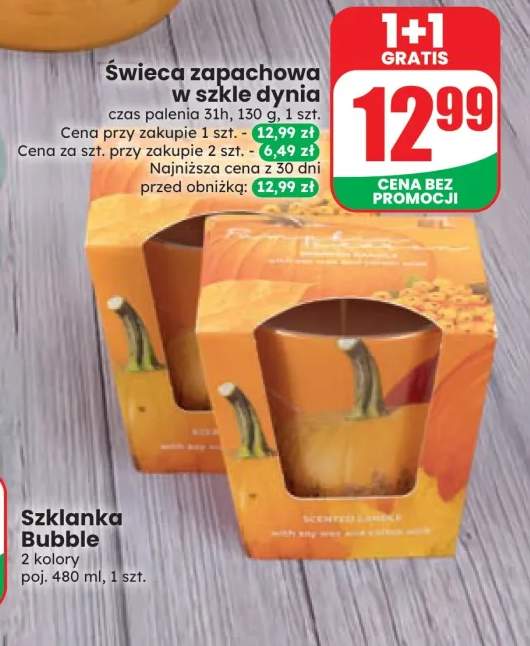 Świeca zapachowa w szkle dynia