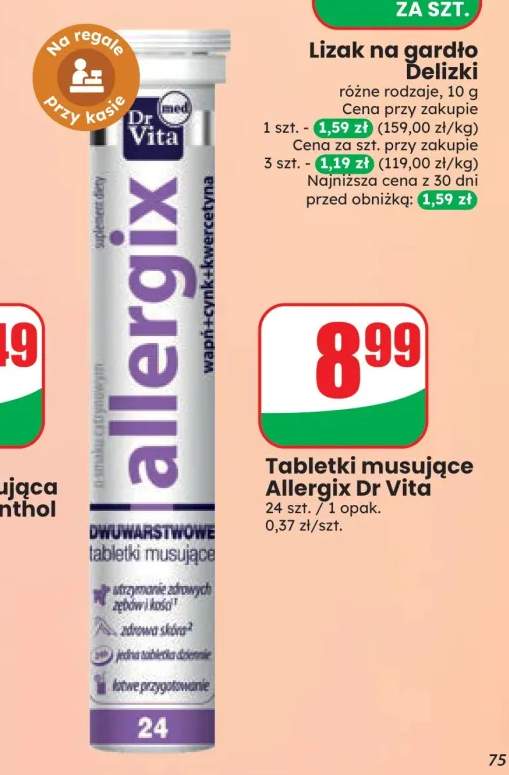 Tabletki musujące Allergix Dr Vita