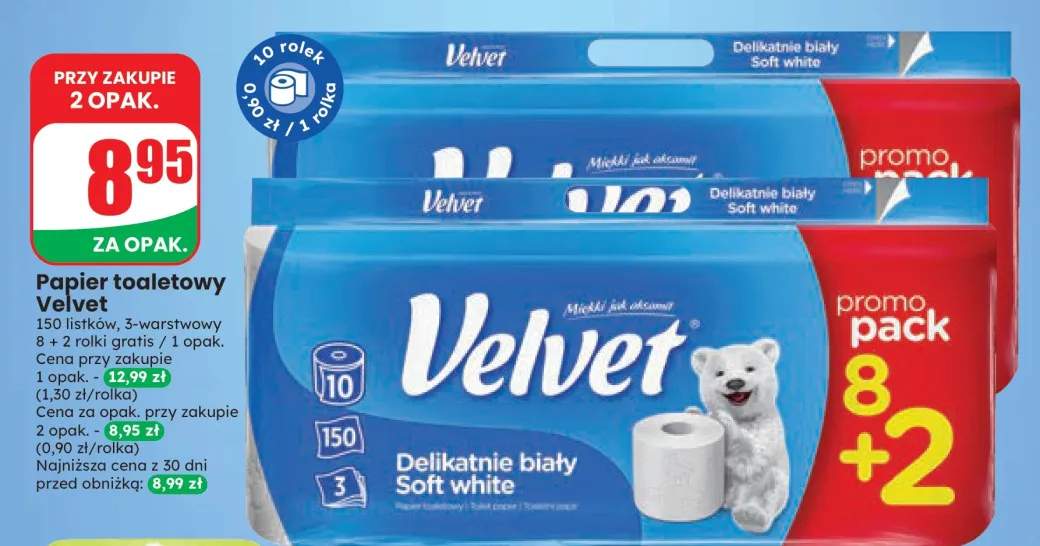 Papier toaletowy Velvet 10-pak
